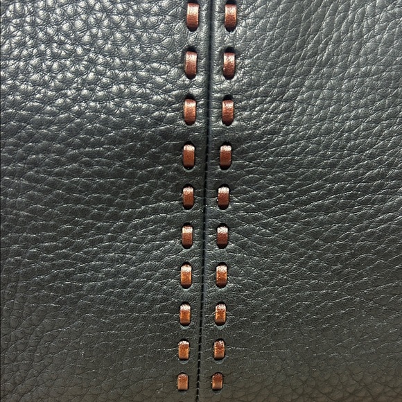 Fossil Black and Brown Leather Tote - Picture 2 of 10